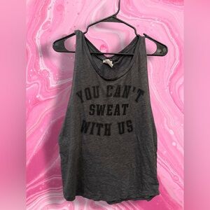 PINK Victoria’s Secret “You Can’t Sweat With Us” Graphic Tank Top